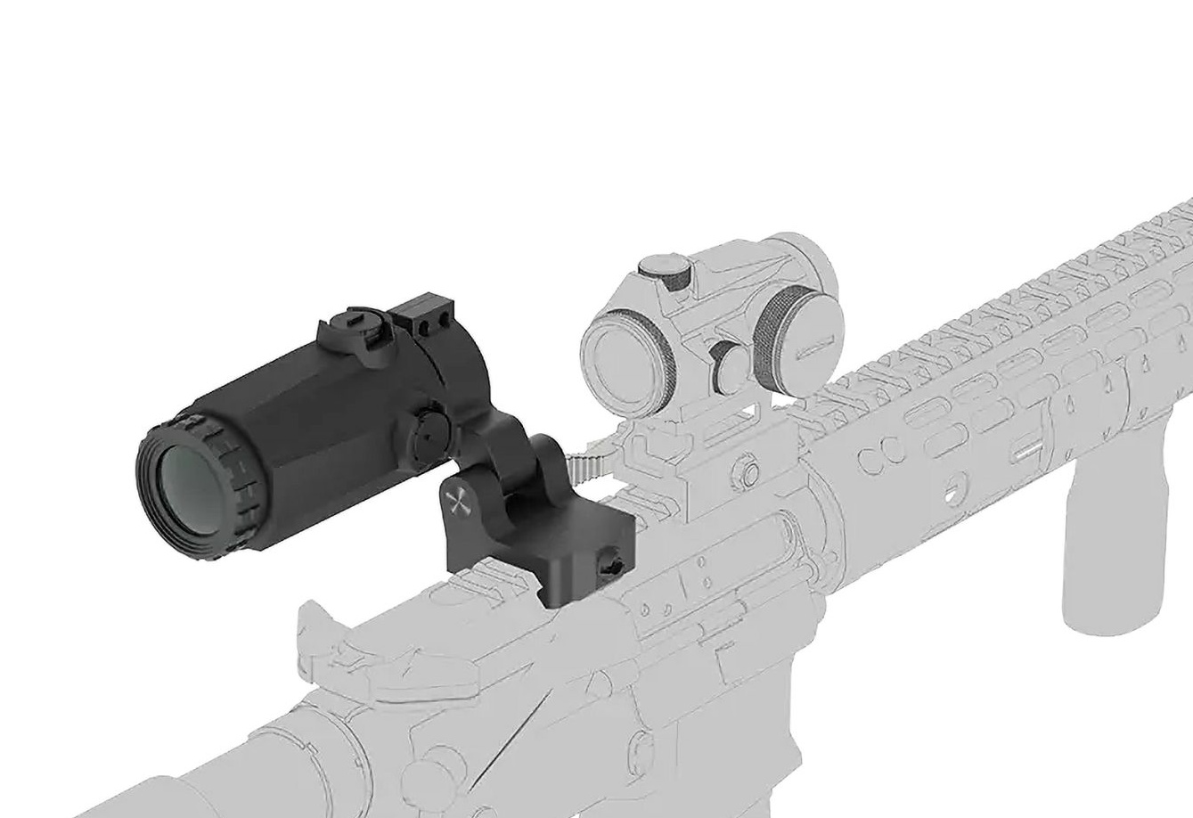 Bočná výklopná montáž MAVERICK-III 3x22